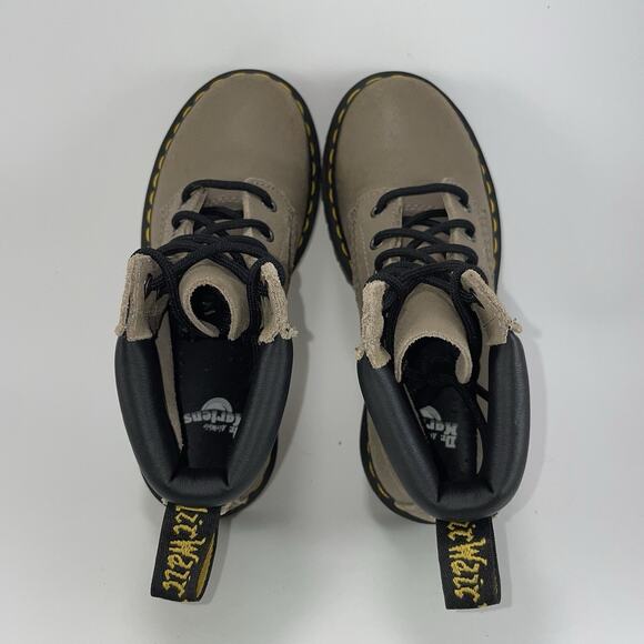 Dr Martens Docs 939 Combat Style Boots Womens Size 5 Tan Brown Leather 6-Eye - Picture 6 of 11